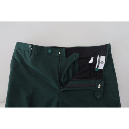 BENCIVENGA Dark Green Cotton Skinny Men Pants