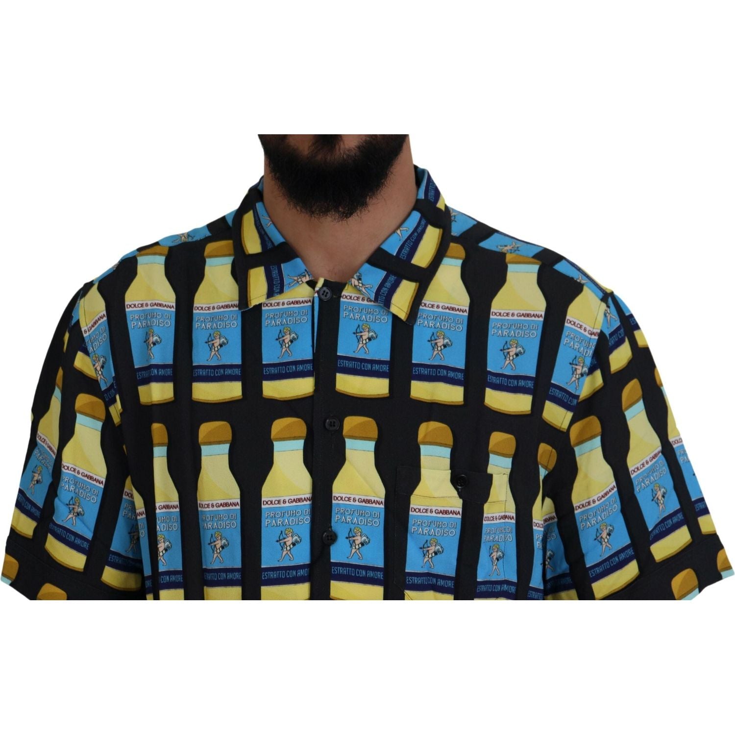 Dolce & Gabbana Multicolor Printed Viscose Casual Shirt