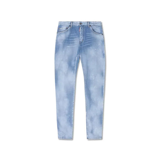 Dsquared² Light Blue Cotton Men Jeans