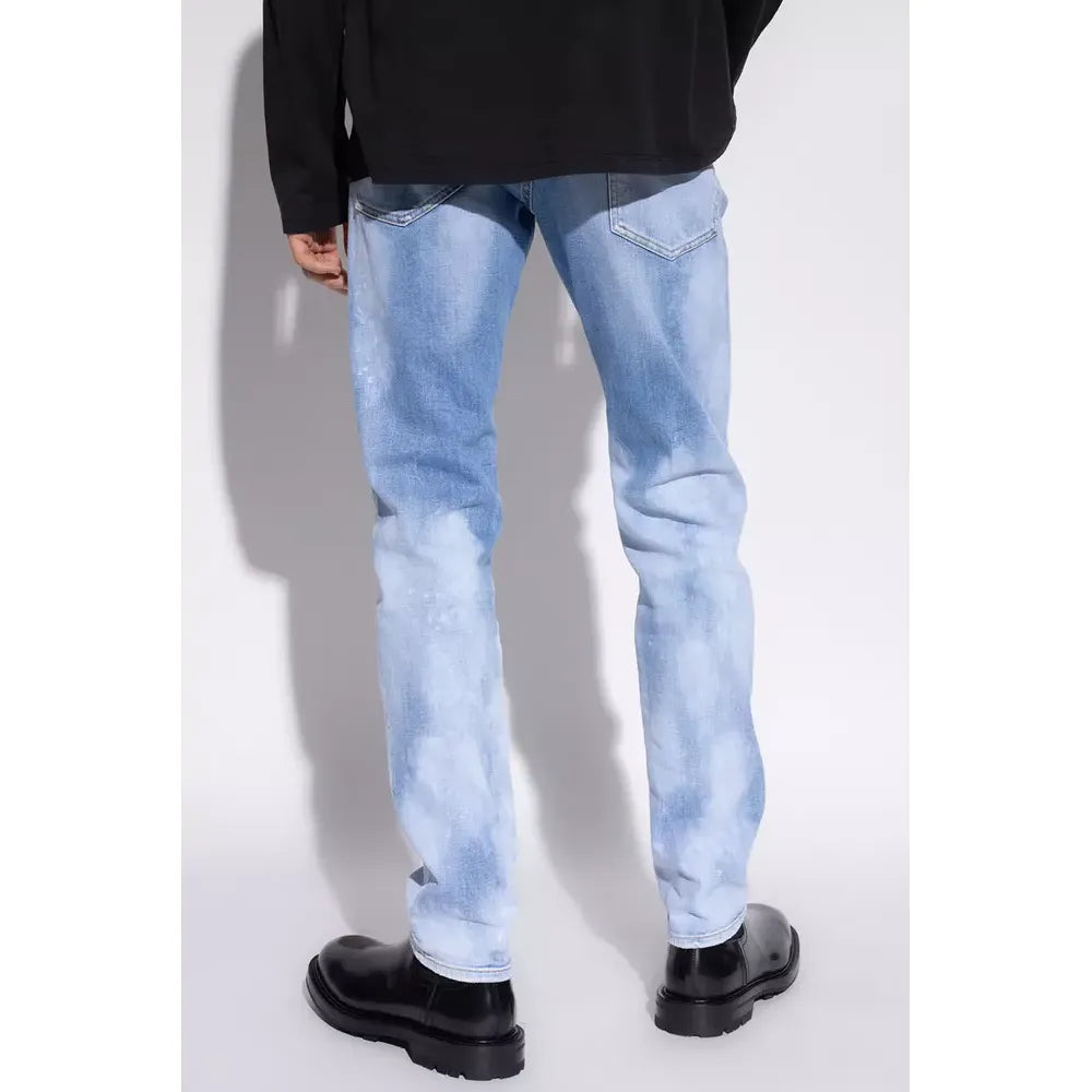 Dsquared² Light Blue Cotton Men Jeans