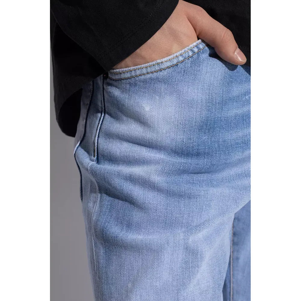 Dsquared² Light Blue Cotton Men Jeans