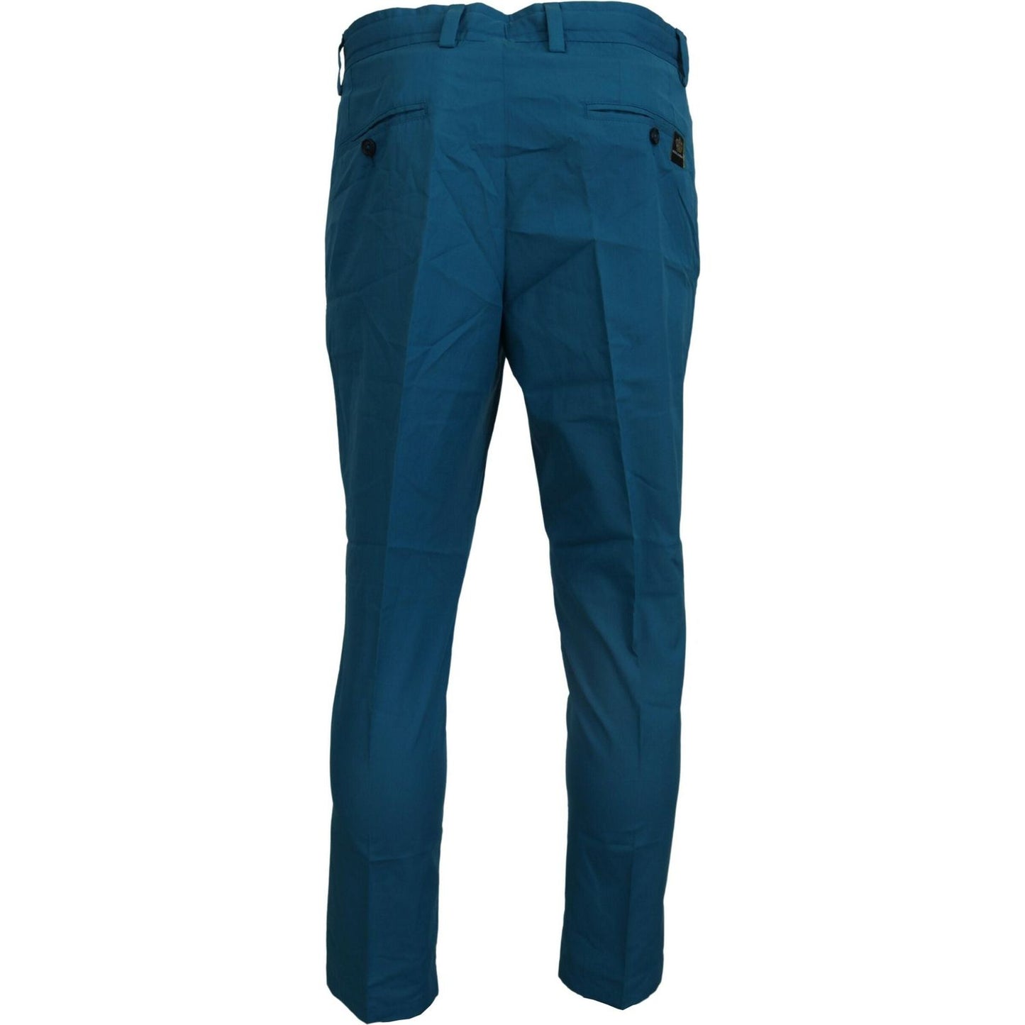Dolce & Gabbana Blue Cotton Chinos Trousers Pants