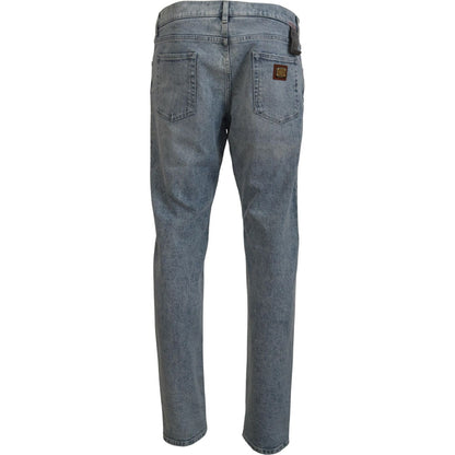 Dolce & Gabbana Blue Wash Slim Fit Cotton Denim Jeans