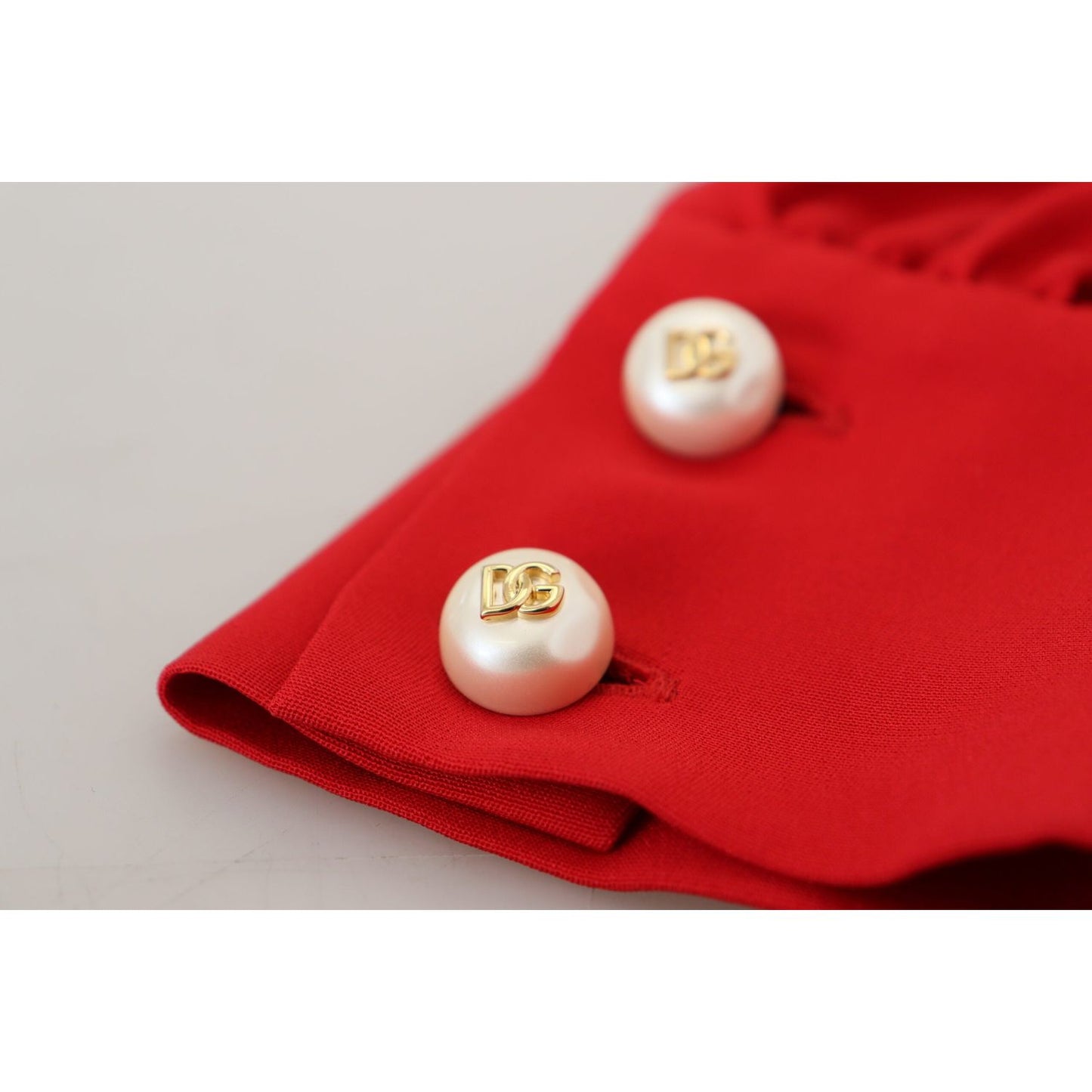 Dolce & Gabbana Red Silk Sheath A-line Knee Length Dress