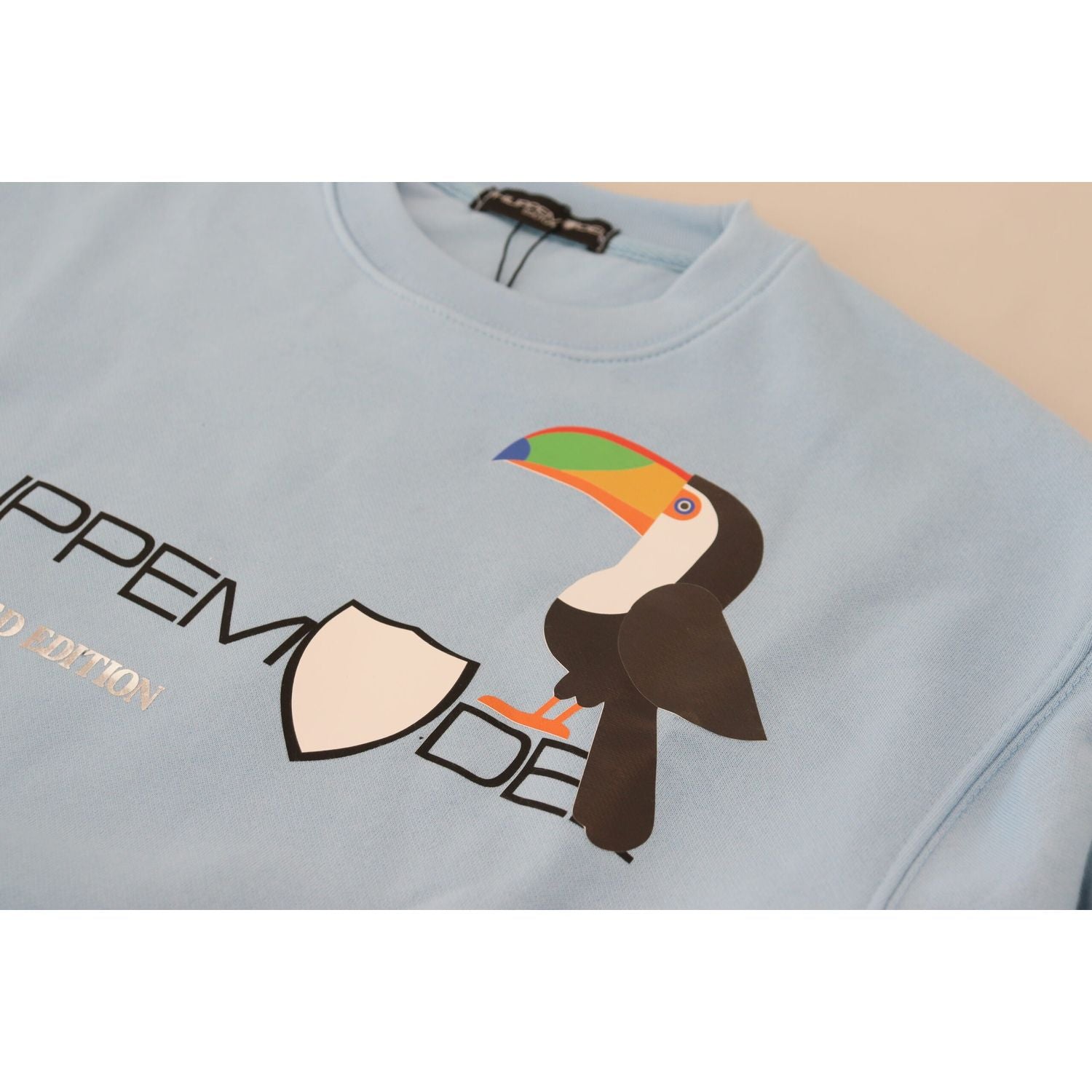 Philippe Model Light Blue Logo Printed Long Sleeves Sweater