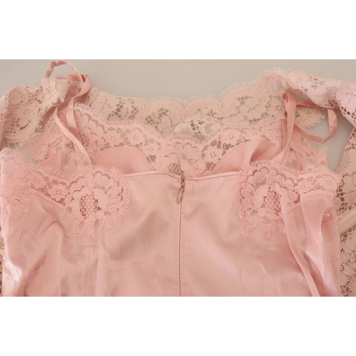 Dolce & Gabbana Pink Floral Lace Sleeveless Tank Blouse Top