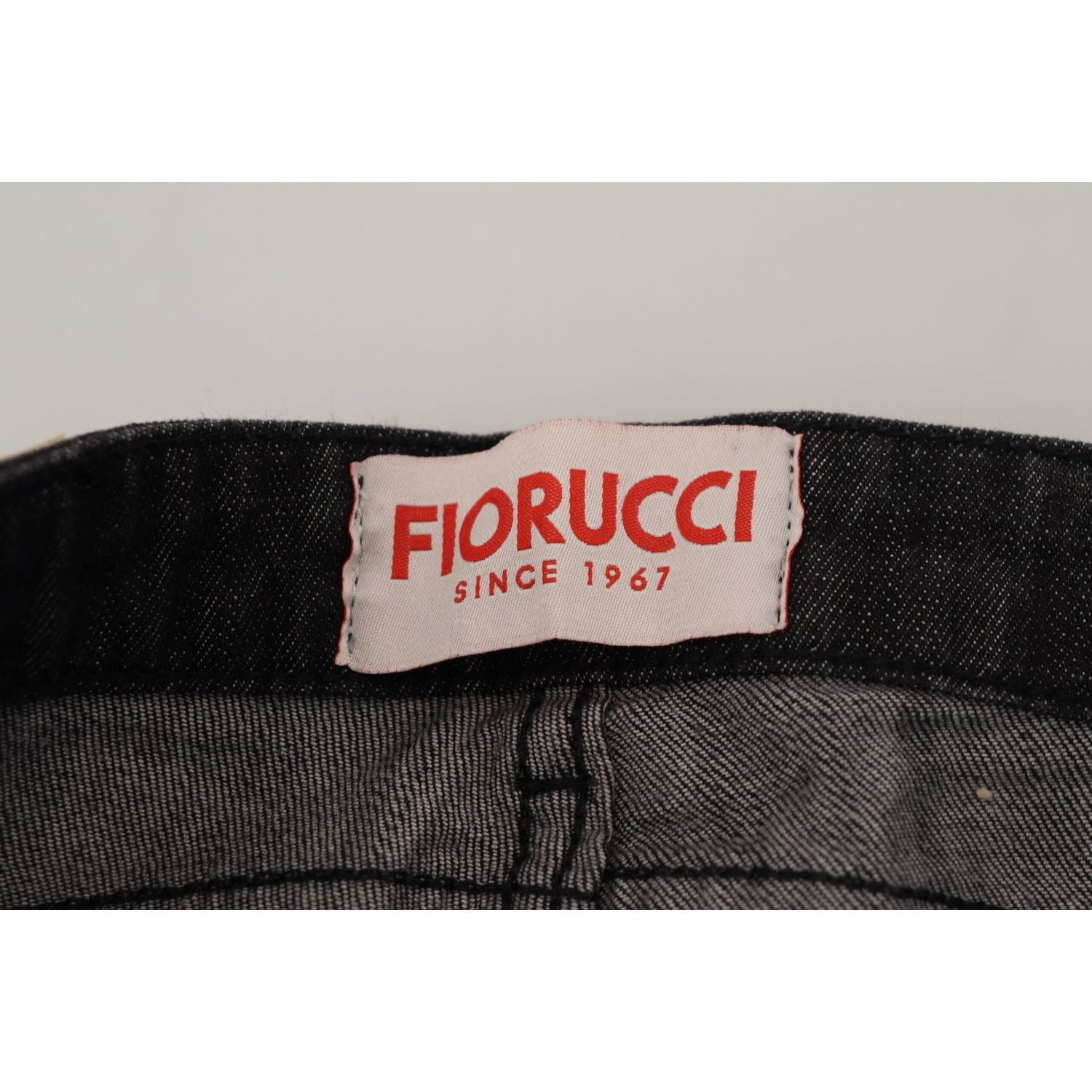 Fiorucci Black Cotton Low Waist Skinny Women Casual Jeans