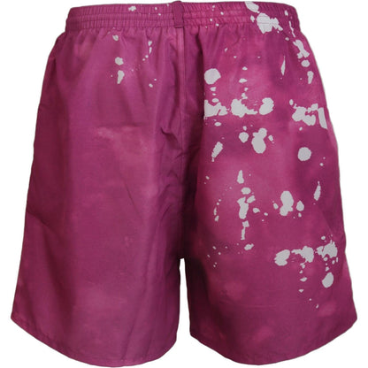 Dsquared² Pink Tie Dye Logo Men Beachwear Shorts Swimwear