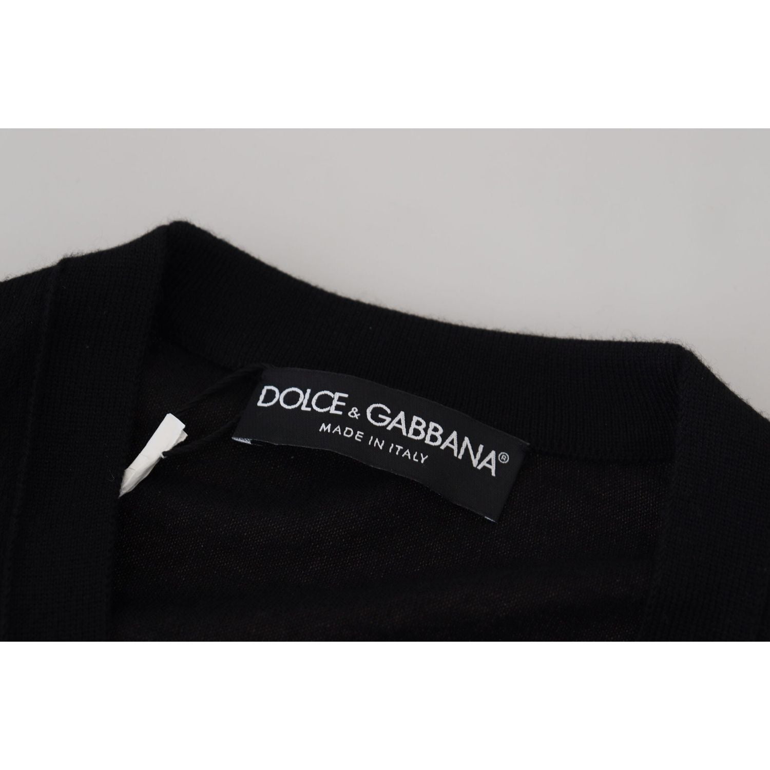 Dolce & Gabbana Black Cashmere Button Down Cardigan Sweater