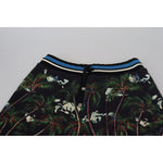Dolce & Gabbana Black Cotton Volcano Print Casual Shorts PAN74748-44