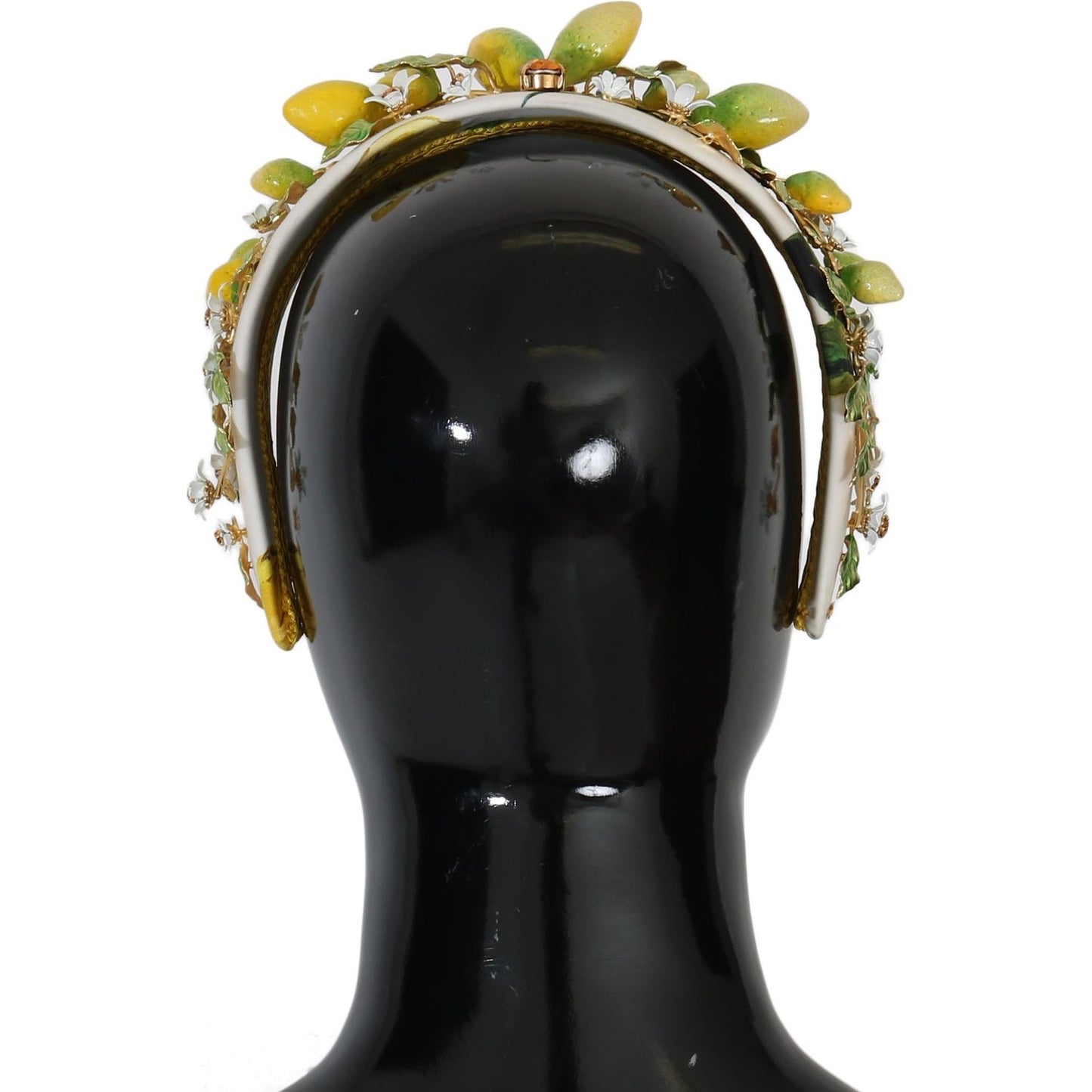 Dolce & Gabbana Yellow Lemons Sicily Crystal Diadem Tiara Headband SMY1037