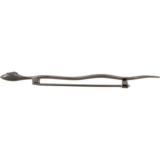 Dolce & Gabbana Silver Brass Crystal Spilla Serpente Brooch Pin Brooch