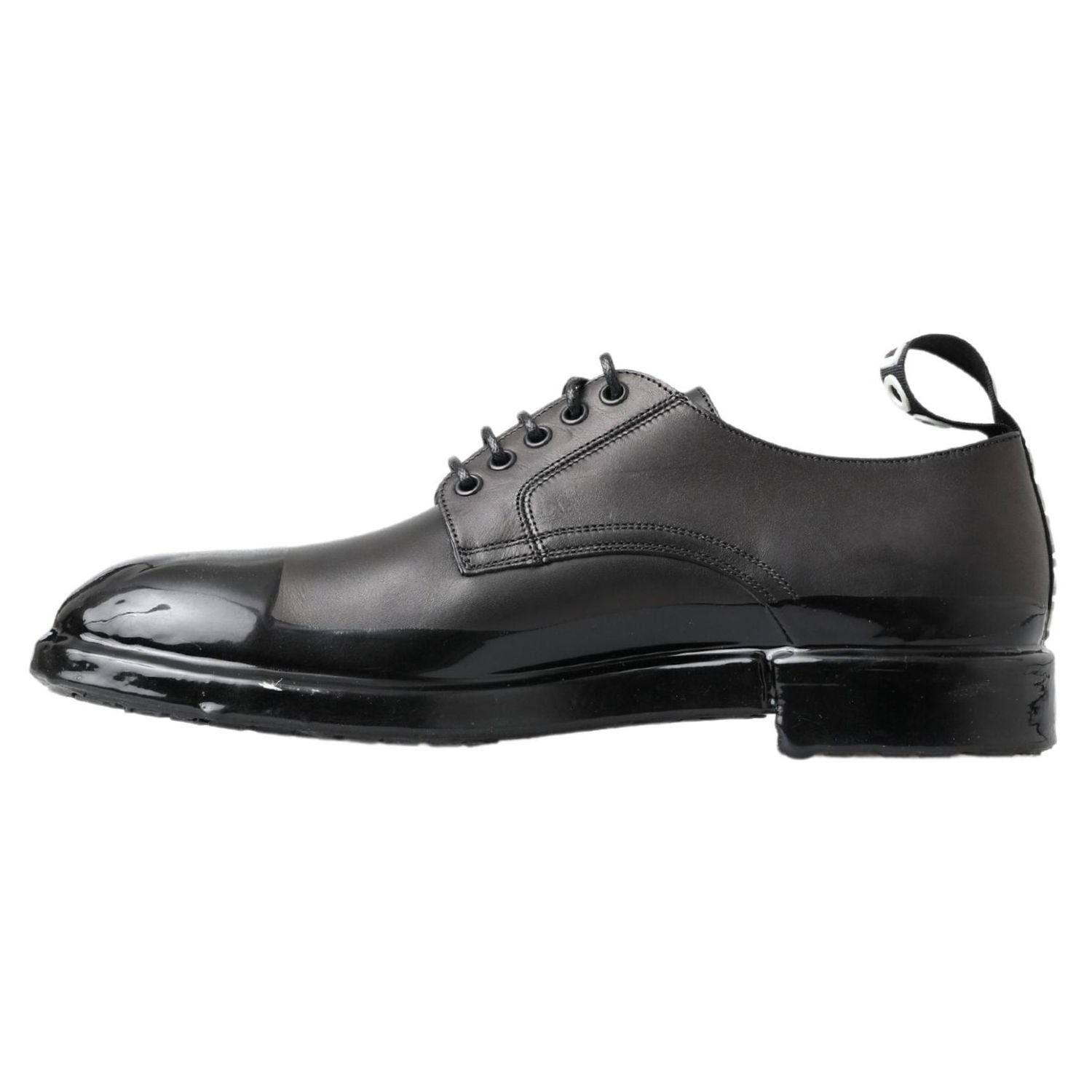Dolce & Gabbana Black Leather Derby Dress Shoes