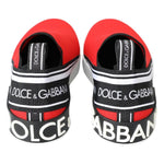 Dolce & Gabbana Red White Flat Sneakers Loafers Shoes