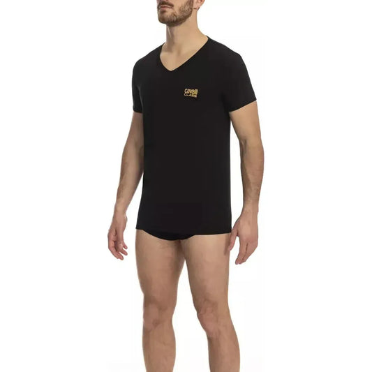 Cavalli Class Black Cotton Men's T-Shirt