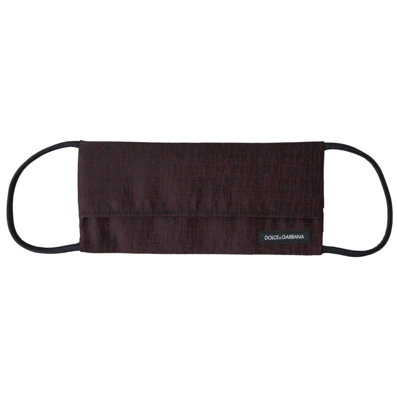 Dolce & Gabbana Maroon Pleated Elastic Ear Strap Face Mask