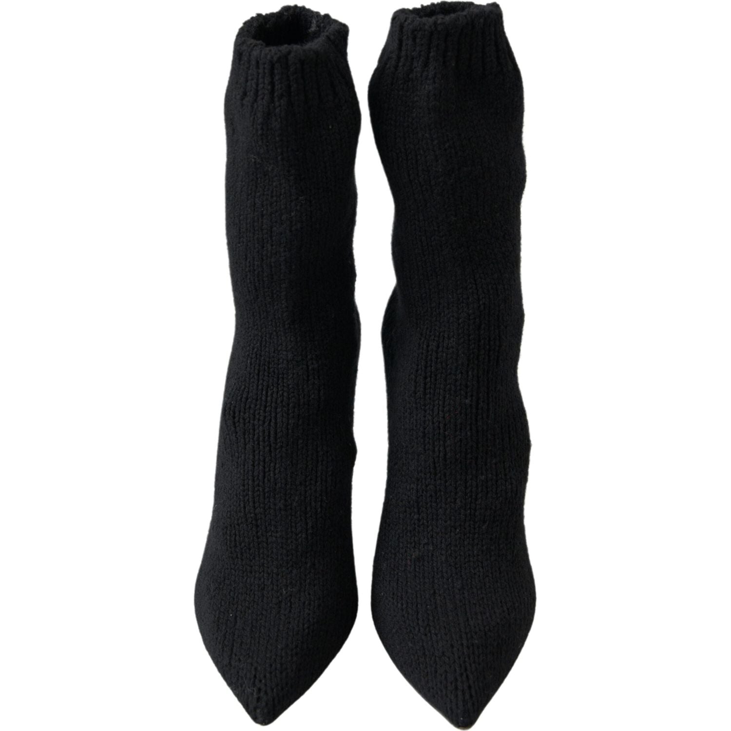 Dolce & Gabbana Black Stiletto Heel Mid Calf Women Boot Shoes