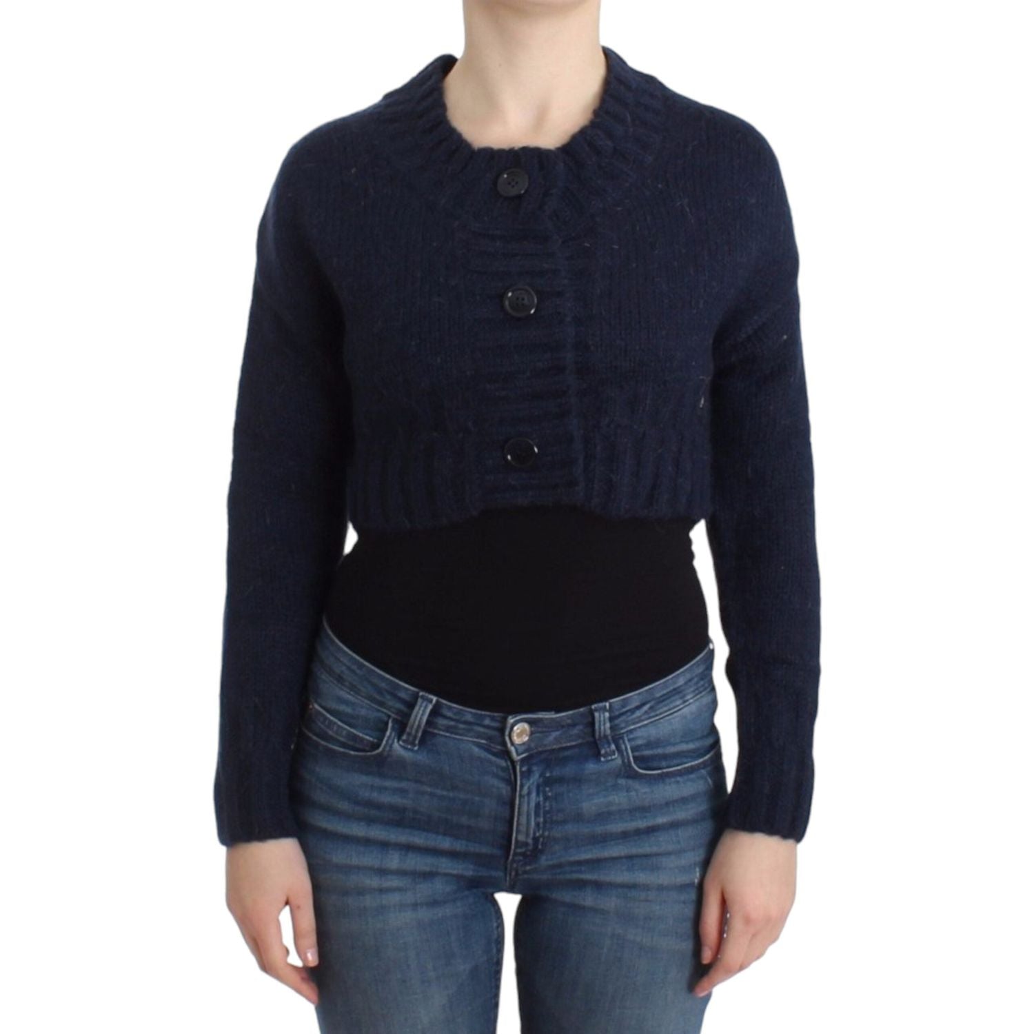 John Galliano Blue cropped cardigan