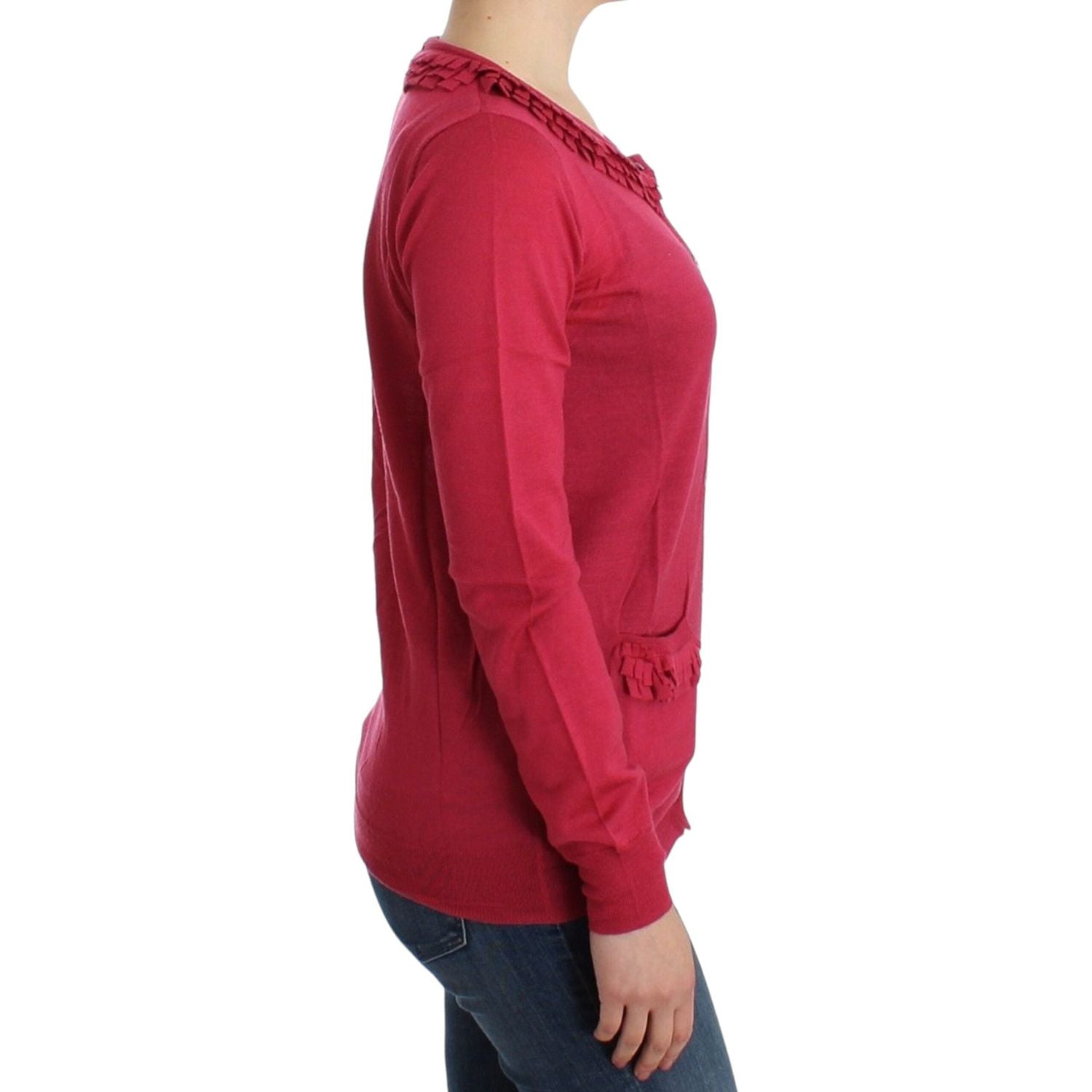 John Galliano Pink wool cardigan