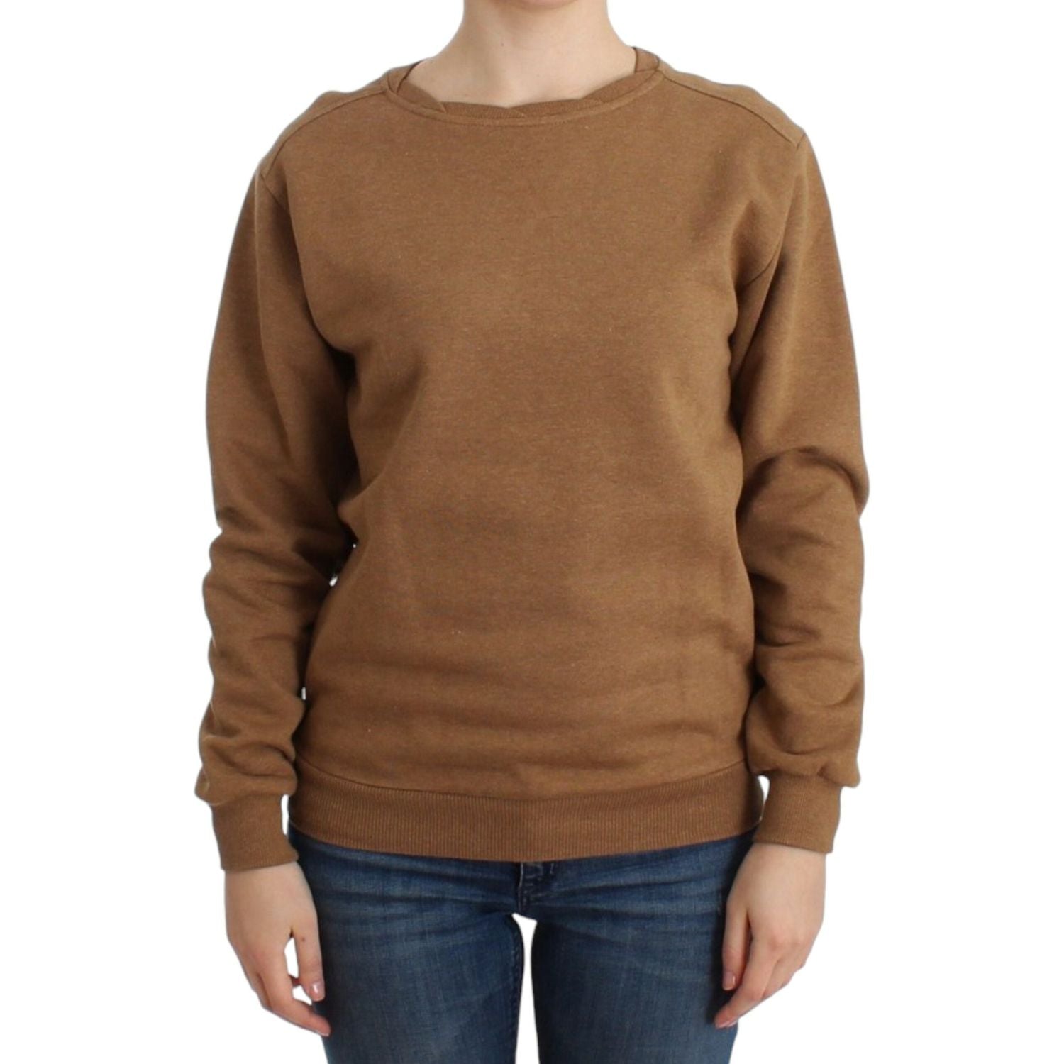 John Galliano Brown Crewneck Cotton Sweater
