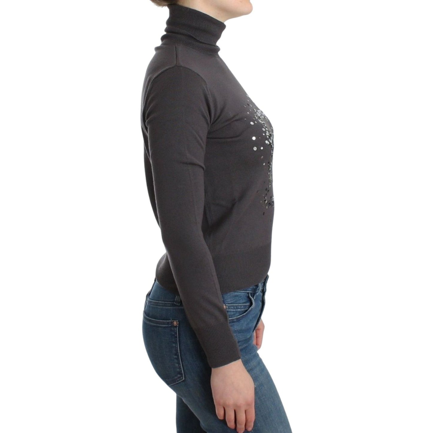 John Galliano Brown turtleneck cotton sweater