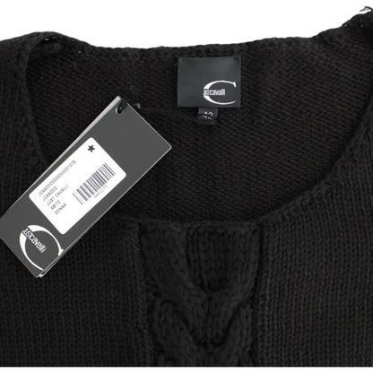 Cavalli Black knitted wool sweater