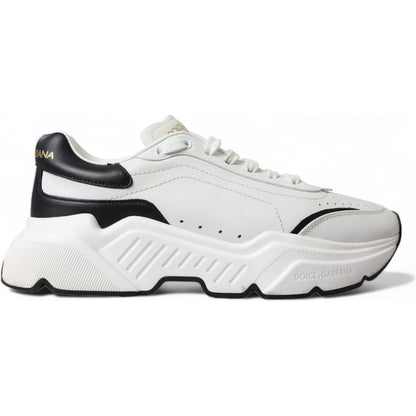 Dolce & Gabbana White Black Low Top Daymaster Sneakers Shoes