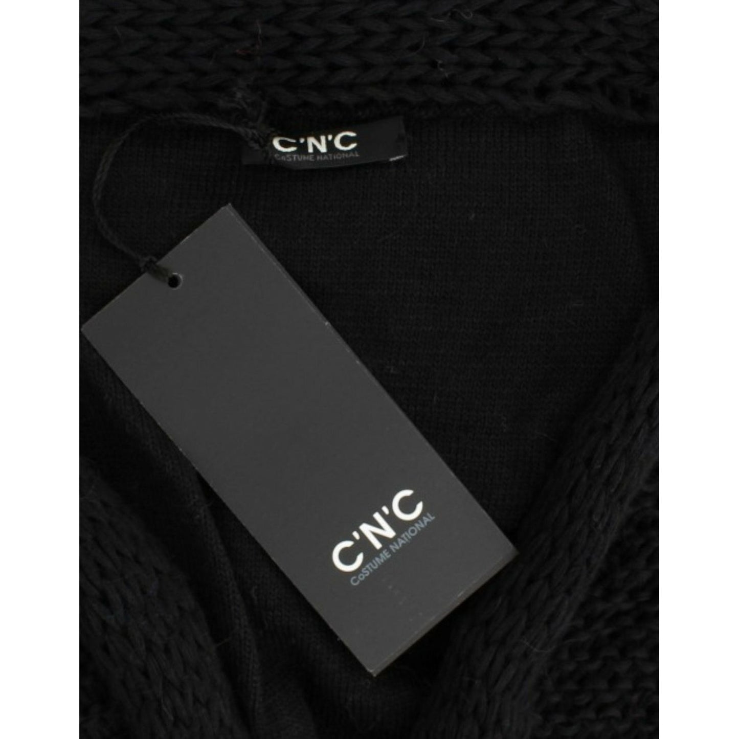 Costume National Black sleeveless knitted cardigan