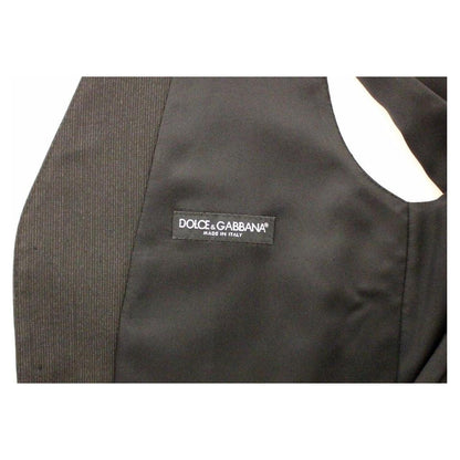 Dolce & Gabbana Gray Wool Stretch Dress Vest Blazer