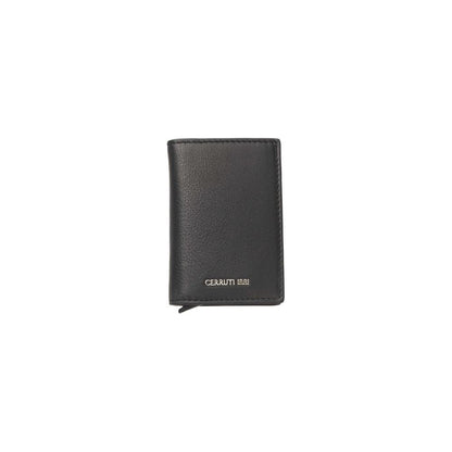 Cerruti 1881 Black Calfskin Men Wallet