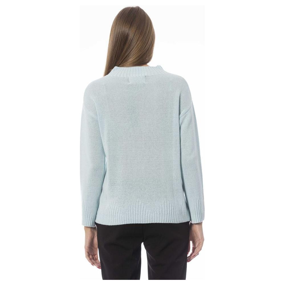 Baldinini Trend Light Blue Wool Women Sweater