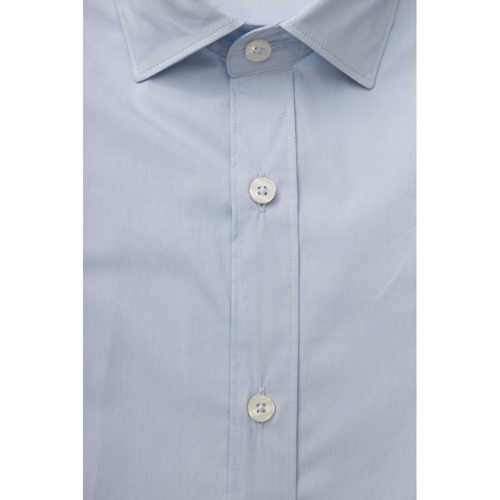 Bagutta Light Blue Cotton Shirt