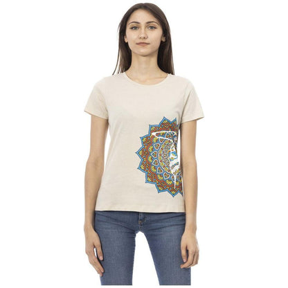 Trussardi Action Beige Cotton Women T-Shirt