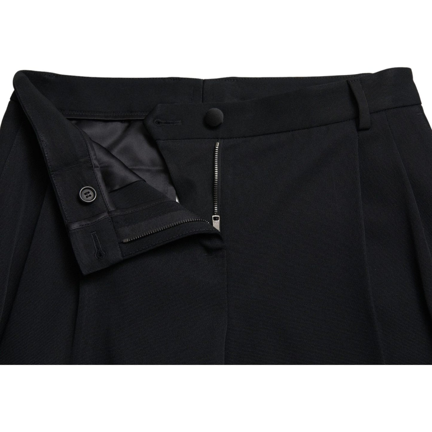 Dolce & Gabbana Black Mid Waist Skinny Cropped Pants