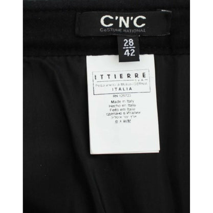 Costume National Gray checkered mini skirt