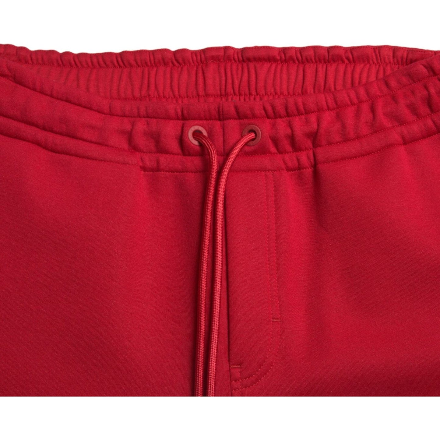 Dolce & Gabbana Red Cotton Blend Skinny Jogger Pants