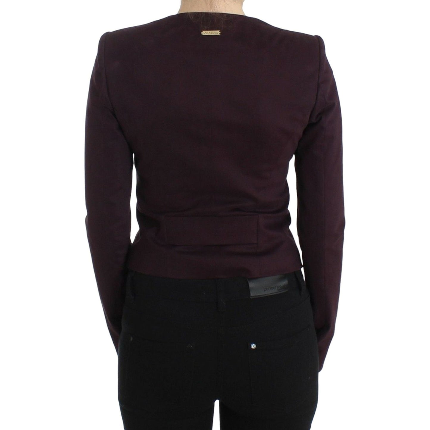 GF Ferre Purple Ruched Jacket Coat Blazer Short Coats & Jackets