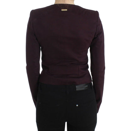 GF Ferre Purple Ruched Jacket Coat Blazer Short Coats & Jackets
