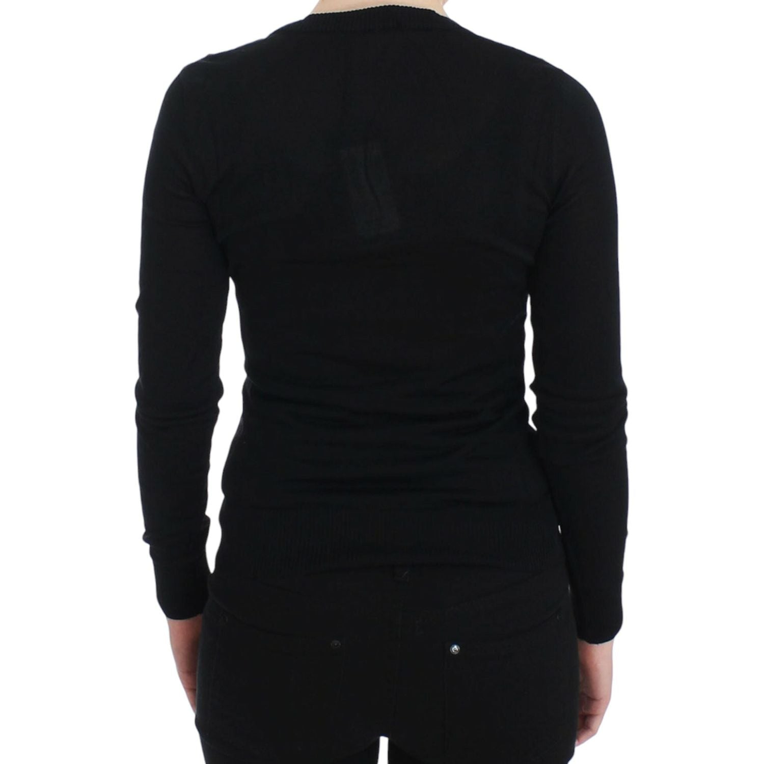 Dolce & Gabbana Black Cashmere Crewneck Sweater Pullover