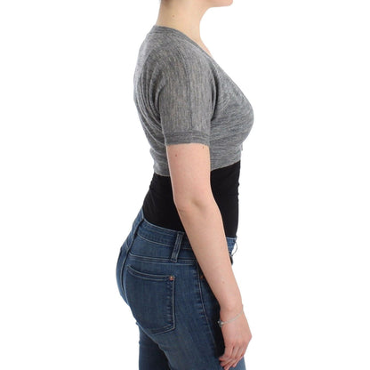 Ermanno Scervino Lingerie Knit Gray Bolero Sweater Cardigan