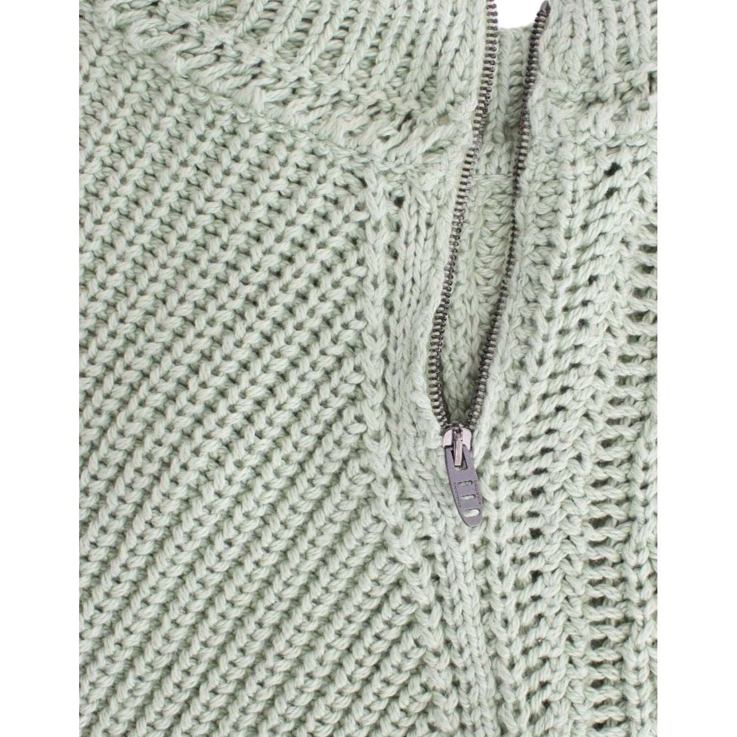 Ermanno Scervino Green Cropped Knit Sweater Knitted Jumper