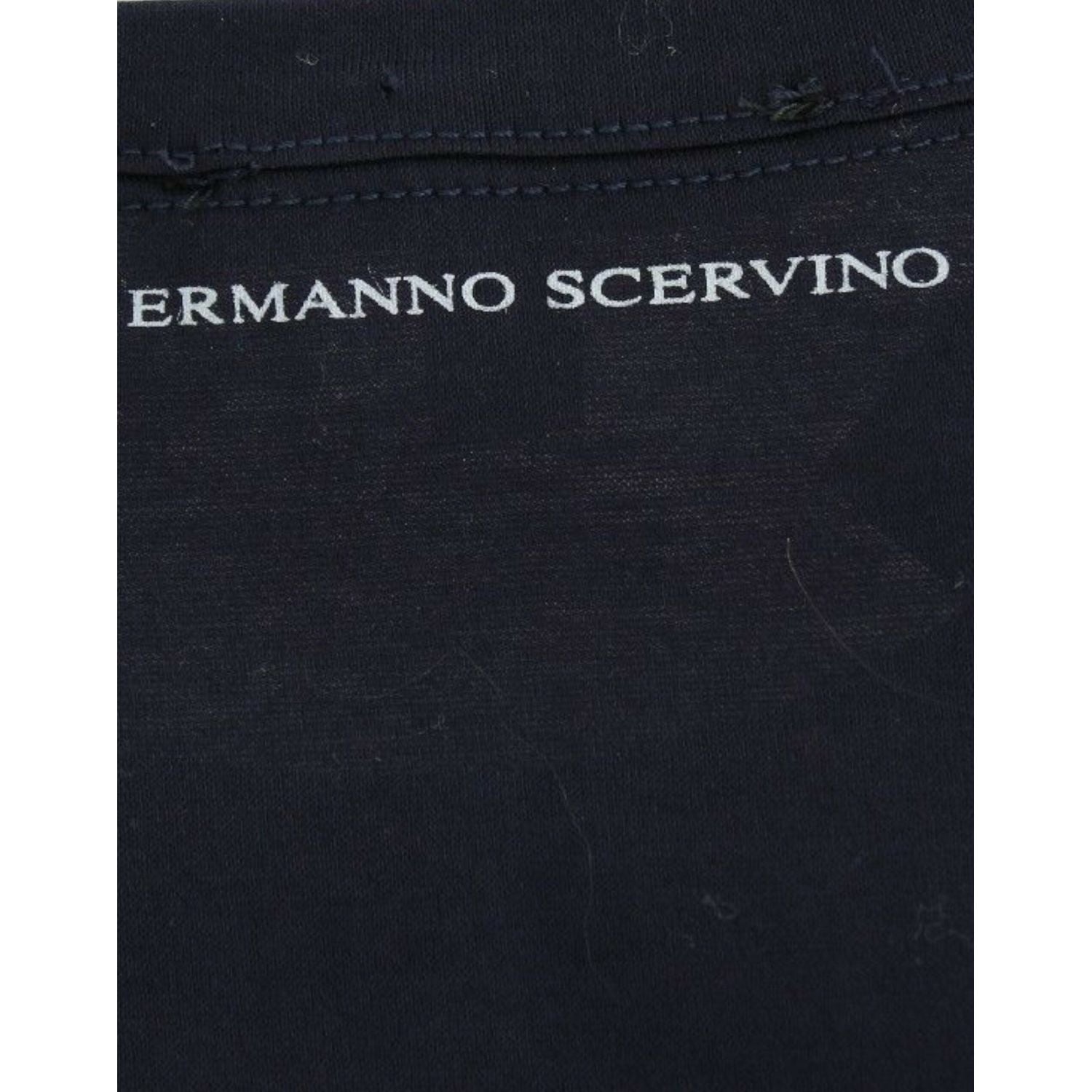 Ermanno Scervino Lingerie Blue Crewneck Cotton Logo T-shirt