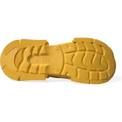 Dolce & Gabbana Yellow Green Rubber Clogs Men Slippers Men Shoes