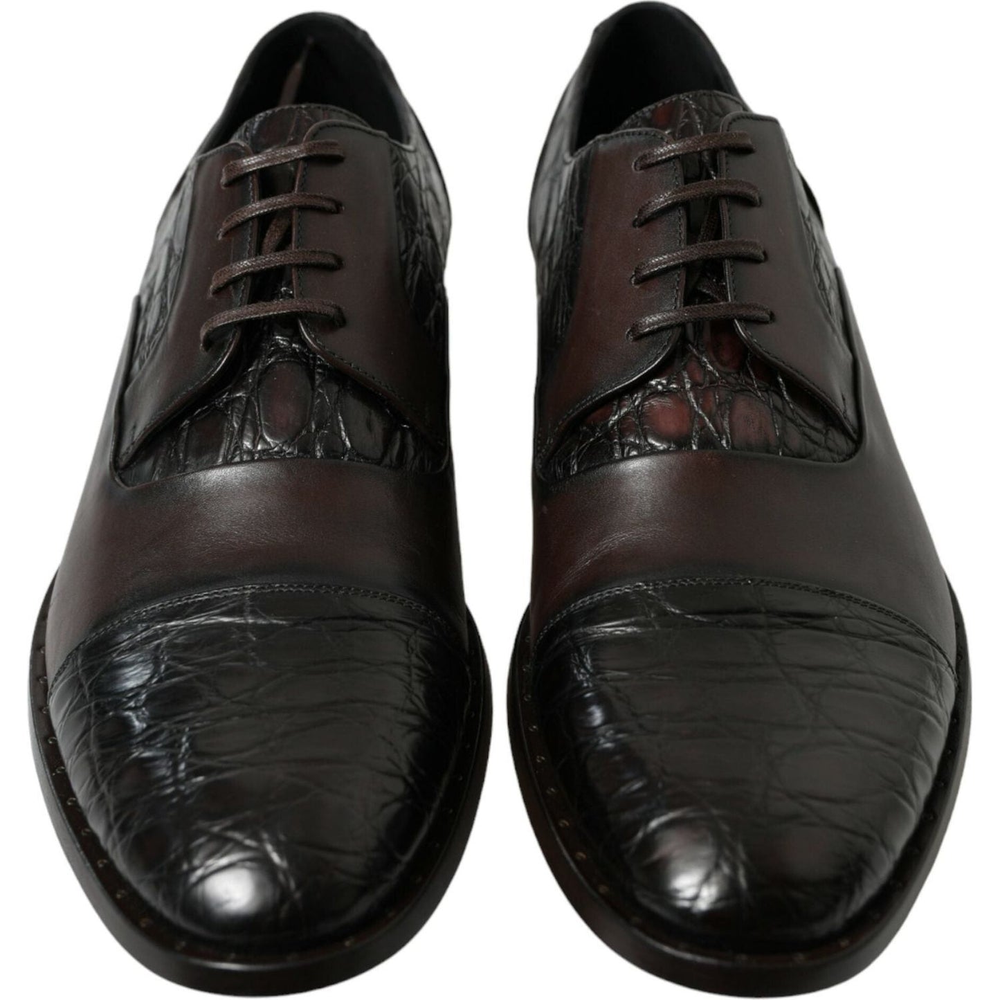 Dolce & Gabbana Brown Exotic Leather Formal Men Dress Shoes
