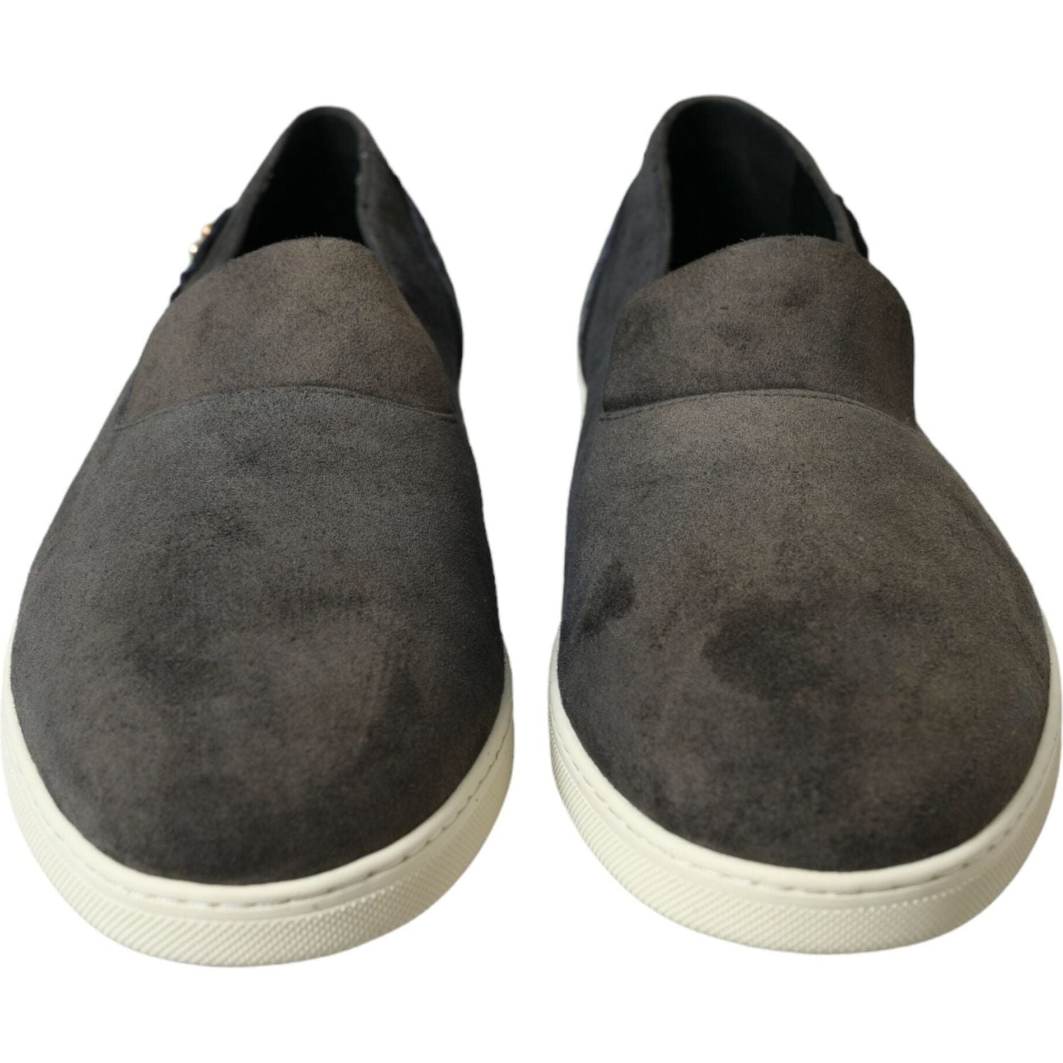 Dolce & Gabbana Blue Suede Caiman Men Loafers Slippers Shoes