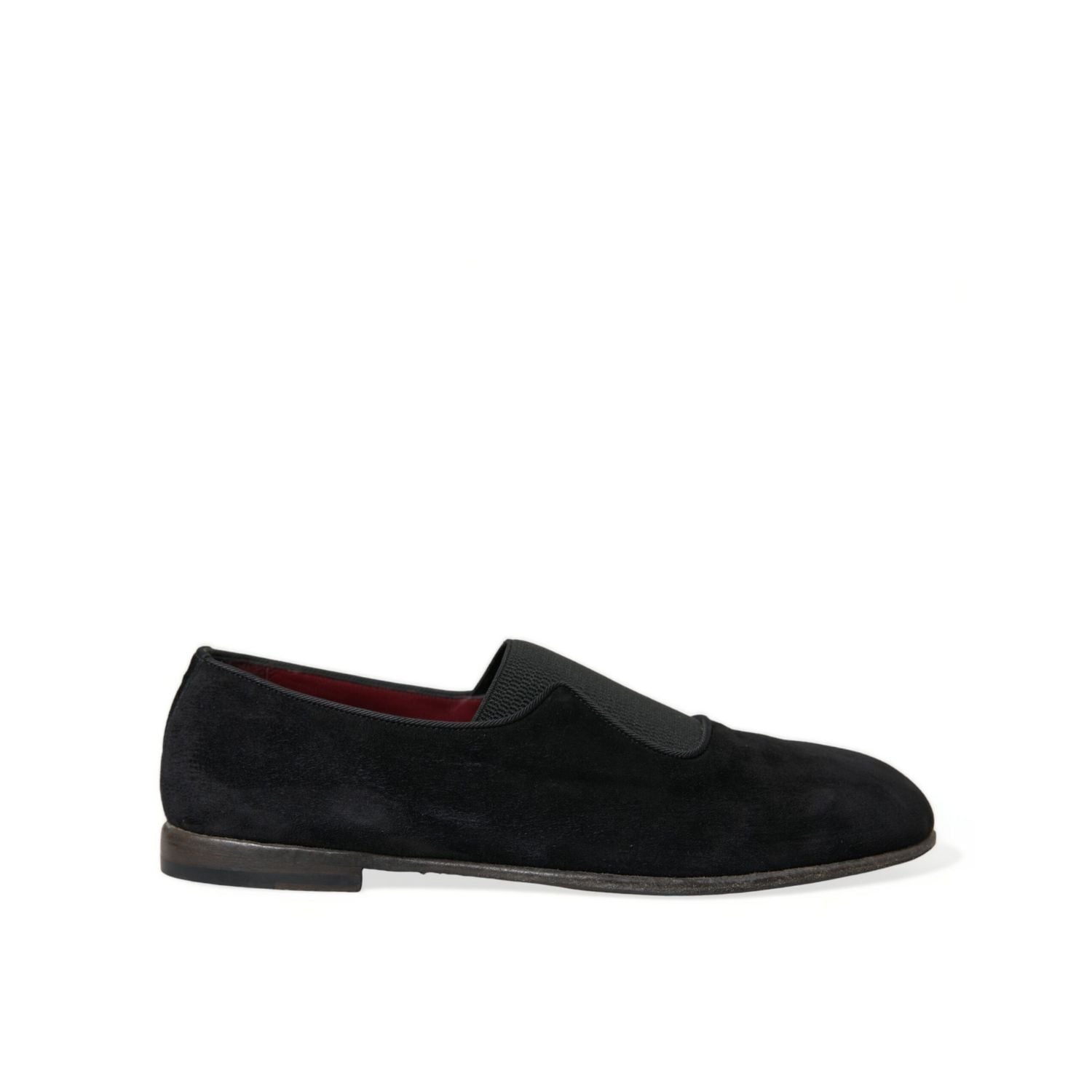 Dolce & Gabbana Black RUNWAY Velour AMALFI Loafers Shoes