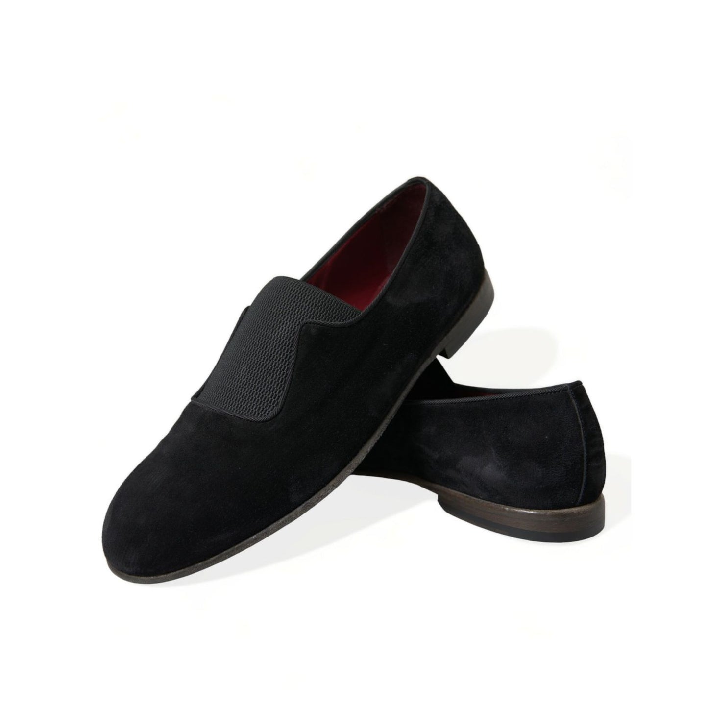 Dolce & Gabbana Black RUNWAY Velour AMALFI Loafers Shoes