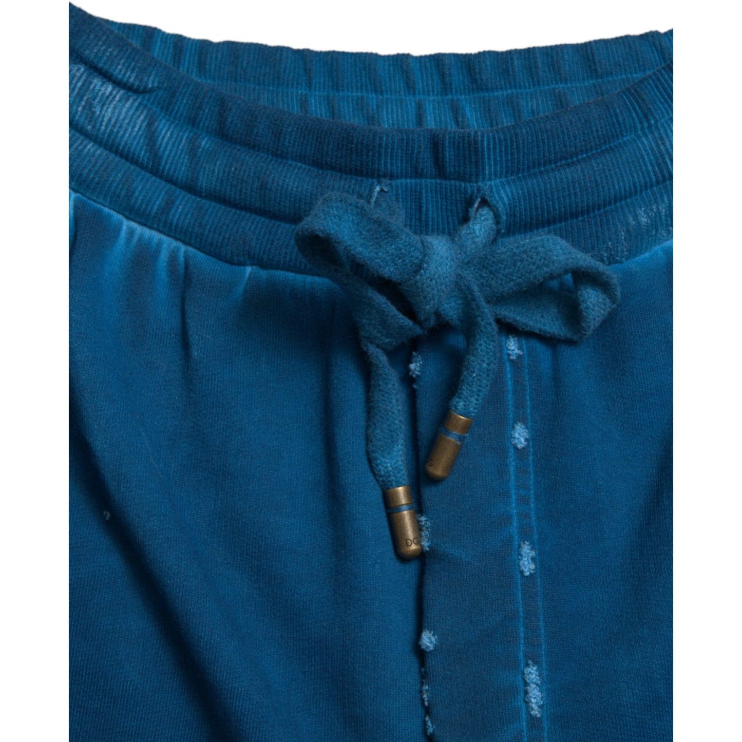 Dolce & Gabbana Blue Logo Cotton Jogger Sweatpants Pants