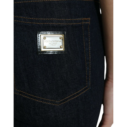 Dolce & Gabbana Blue Cotton Stretch Denim Skinny Jeans