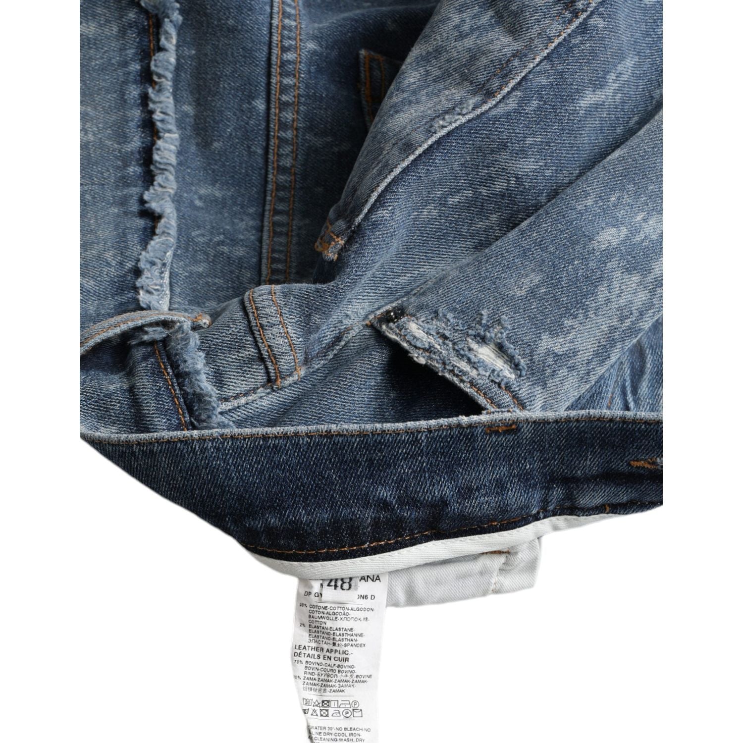 Dolce & Gabbana Blue Washed Skinny Cotton Stretch Denim Jeans